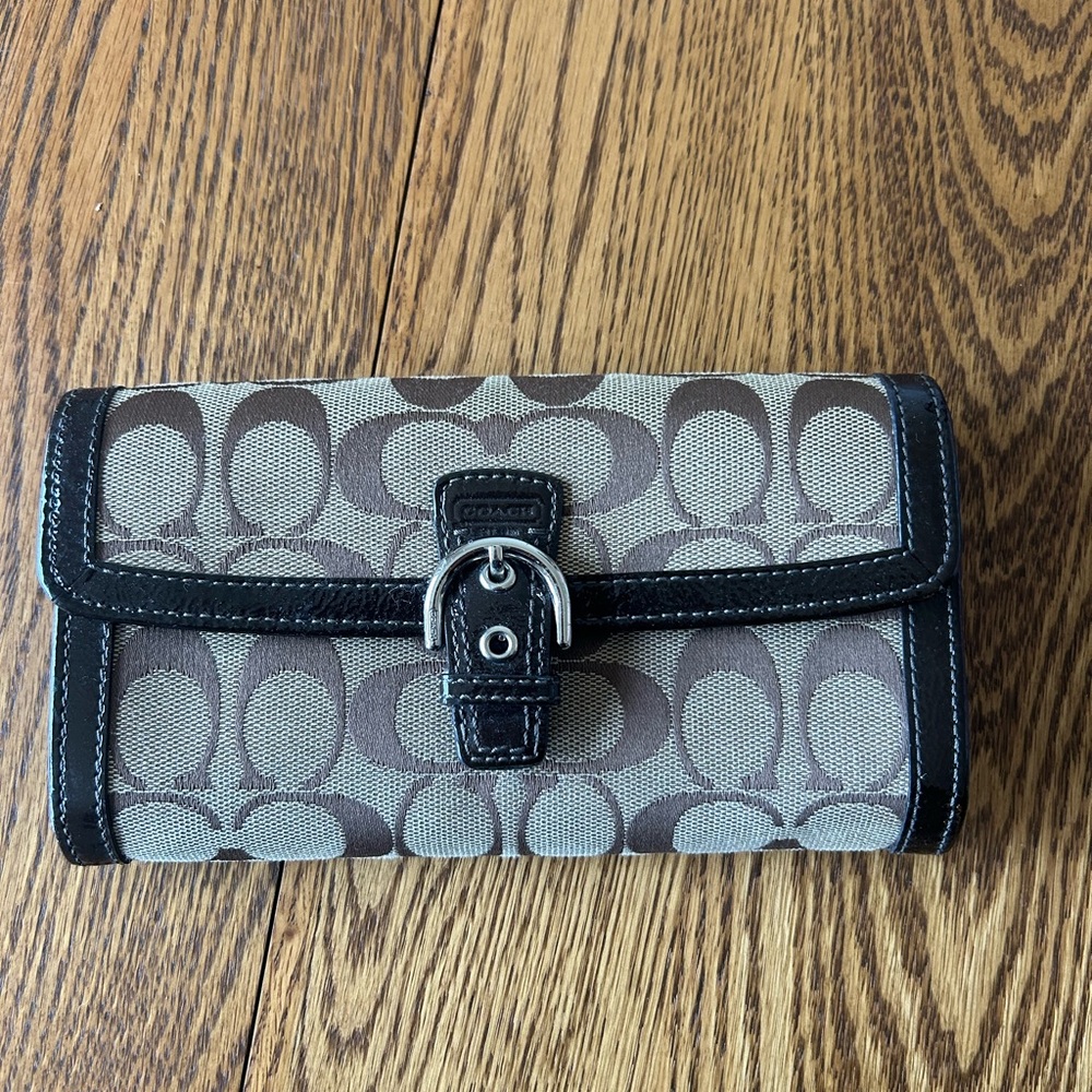 Coach Jude and brown Signature Wallet